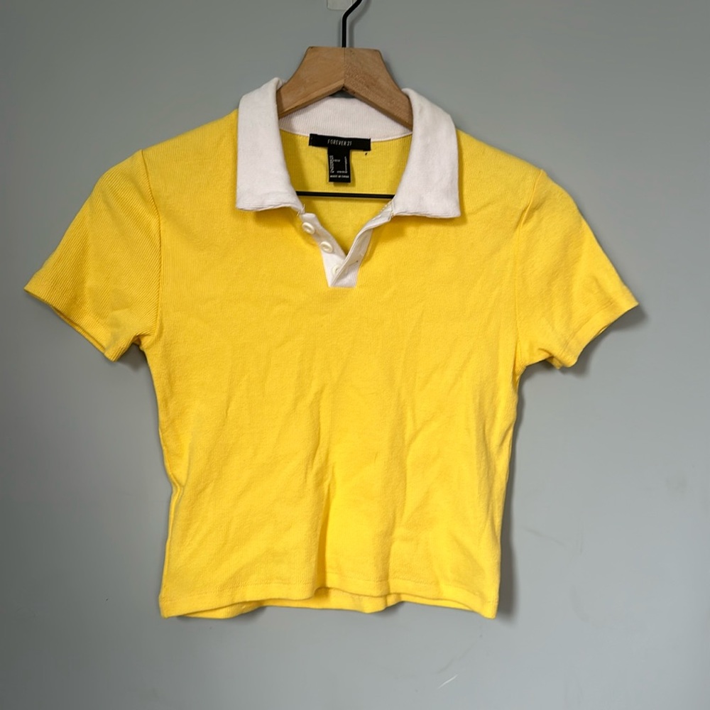 Forever 21 Juniors Girls Crop Shirt Size Large
